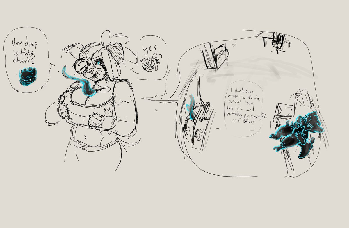 sweetSlides's tweet photo. cw: possession
///

Milo (he/him) is learning that the boobs of Sunday (she/her) are a curiosity indeed. To be controlling her and inside her is quite a confusing situation. https://t.co/QDKoDdTttQ