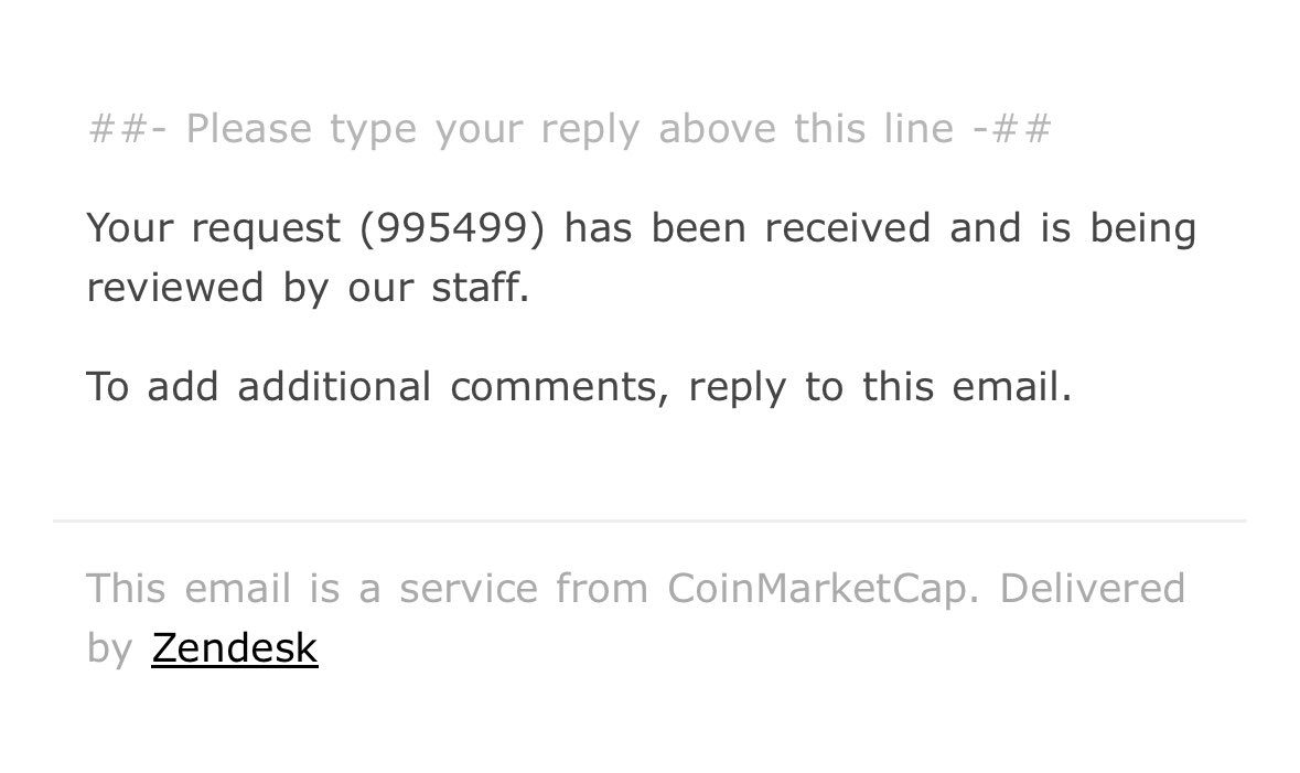 Just submitted our request to list <a href="/CoinMarketCap/">CoinMarketCap</a> !

Request ID:995499