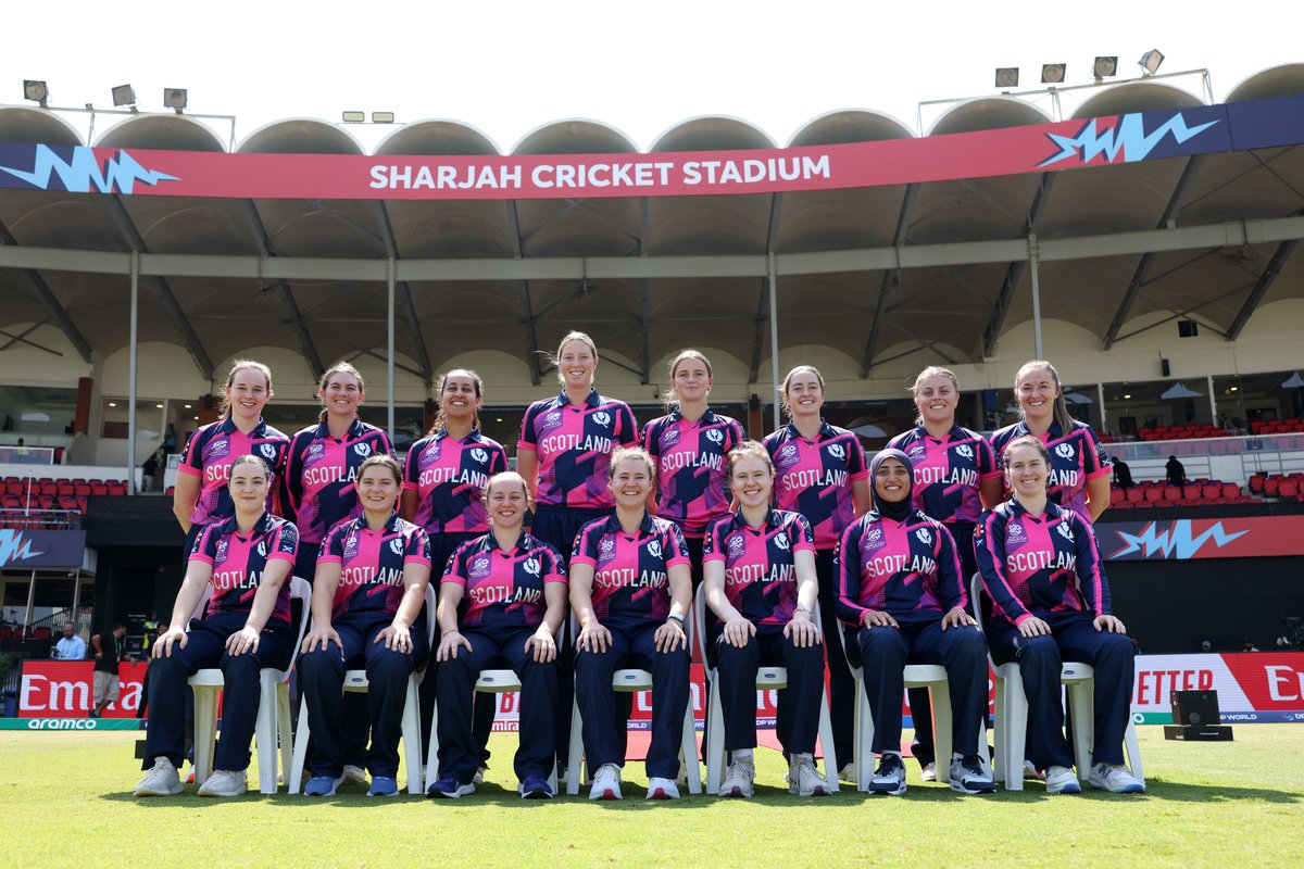 Scotland's first-ever team at a Women's T20 World Cup 🫶

An incredible group, with so much to be proud of 🩷

#FollowScotland | #T20WorldCup