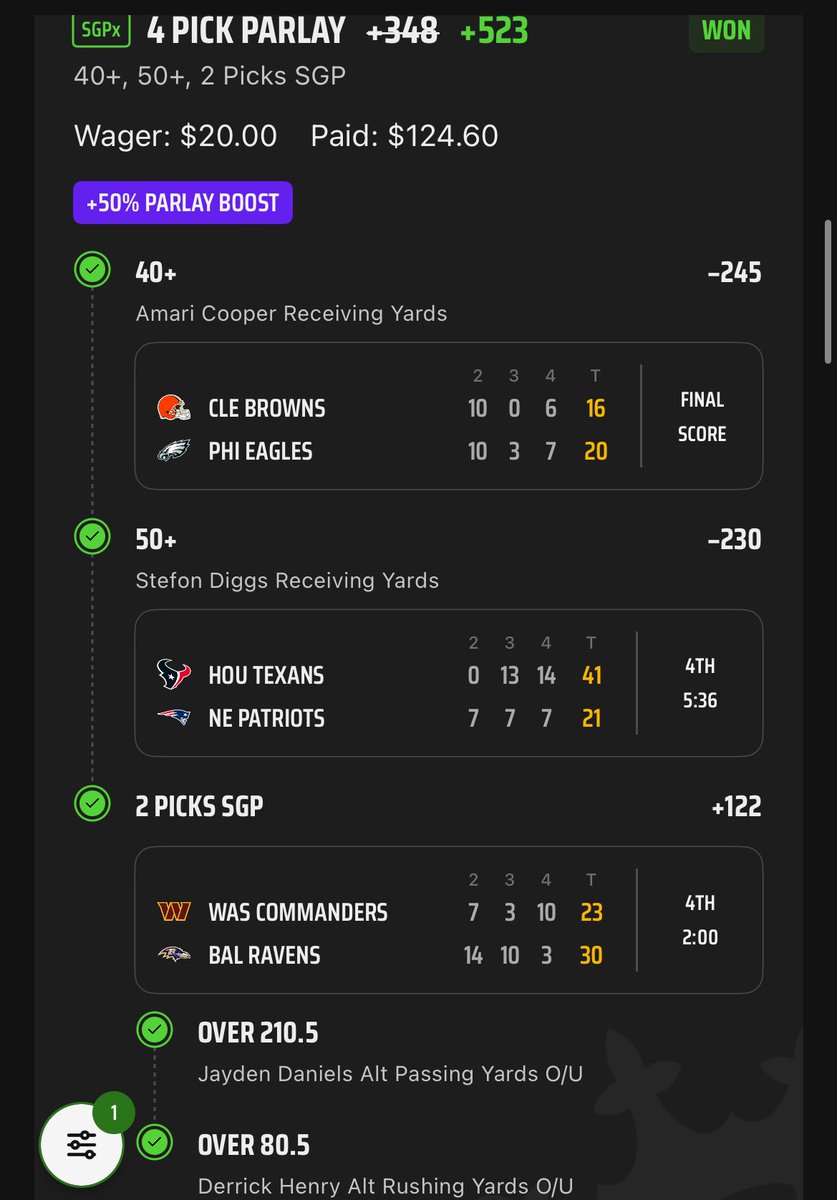 SixFigureSport3's tweet image. Turned predictions into profits—who else hit the jackpot this Sunday?🔥😮‍💨

#NFL #SportsBettingX #JoinVip