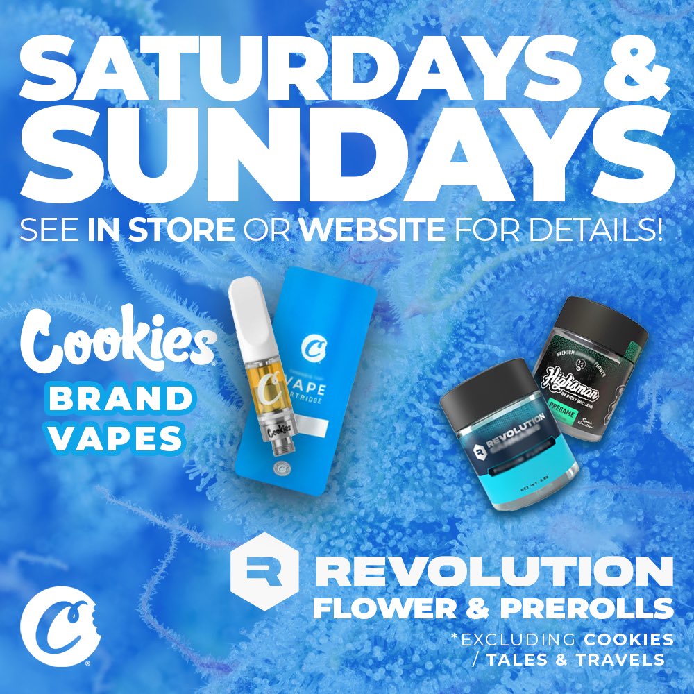 CookiesPeoriaIL's tweet photo. 🍪 SATURDAZE & SUNDAZE… let us help you have restful weekends. 😌
🔥 😎 🤑
@cookiesglobal / @RevCanna
#freakinweekend #sundaze #relax #peoriail #peoriaheights #shoplocal #cookies #cookiespeoria #cookiesintheheights #berner #highquality #topshelf #quality https://t.co/ujBy1phK25