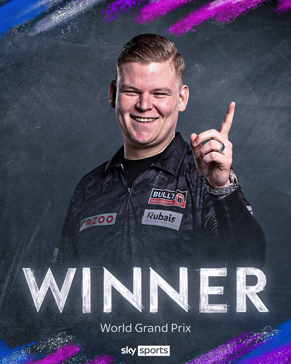 SkySportsDarts's tweet image. Mike De Decker BEATS Luke Humphries to win the World Grand Prix Darts 🏆
