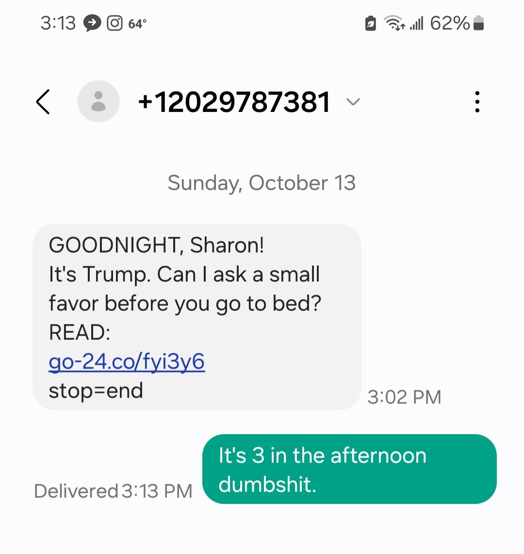 red_winer's tweet image. The Republicans think I'm Sharon, one of theirs from Indiana. I sent a quick reply to Trump before blocking the number. #dumbshit #clickbait

#VoteBlue 💙🇺🇲