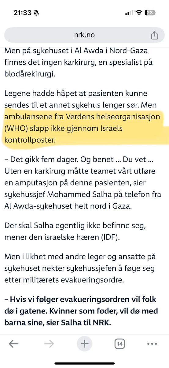 safinadeklerk's tweet image. Hjelpeorganisasjoner slipper ikke gjennom takket være IDF. Men neida, dette er på ingen måte utrydding av et helt folk… fy faen