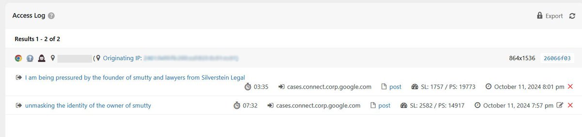 Since July 2024, the people mentioned in these 2 articles are with lawyers pressuring Google LLC to hide these 2 articles from indexing. This October 11, the Google team reread a few minutes of the 2 articles probably after another legal request to censor the articles.