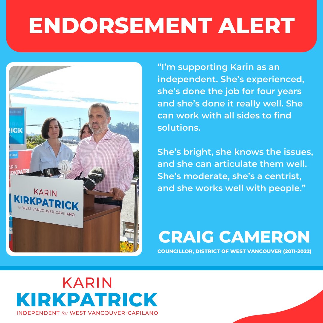 Karin Kirkpatrick 🇨🇦 (@kirkpatrickwvc) on Twitter photo Momentum is building! Honoured to have the endorsement of two more experienced and accomplished past elected officials in <a href="/CraigCameronWV/">Craig Cameron</a> and Ron Wood! #bcpoli Momentum is building! Honoured to have the endorsement of two more experienced and accomplished past elected officials in <a href="/CraigCameronWV/">Craig Cameron</a> and Ron Wood! #bcpoli