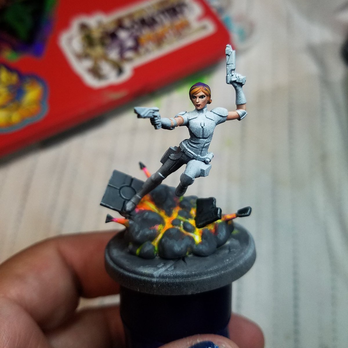 #WIP Sabine Wren from Star Wars Shatterpoint by Atomic Mass Games ✨
#workinprogress #boom #atomicmassgames #amg #starwarsshatterpoint #greenstuffworld #ellepaints