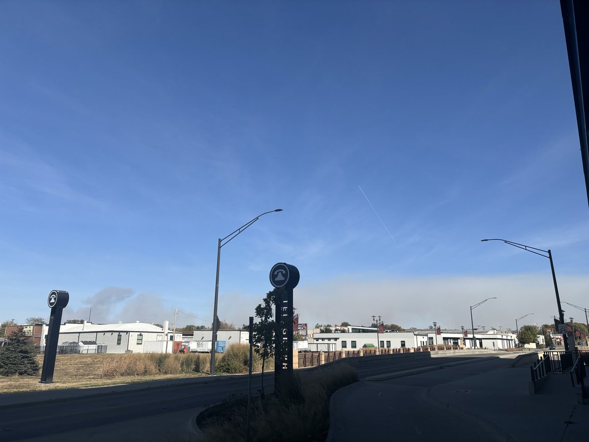 Grass fire near 84th and Branched Oak Road north of town leaving a trail of smoke over Lincoln on a breezy, dry Sunday.