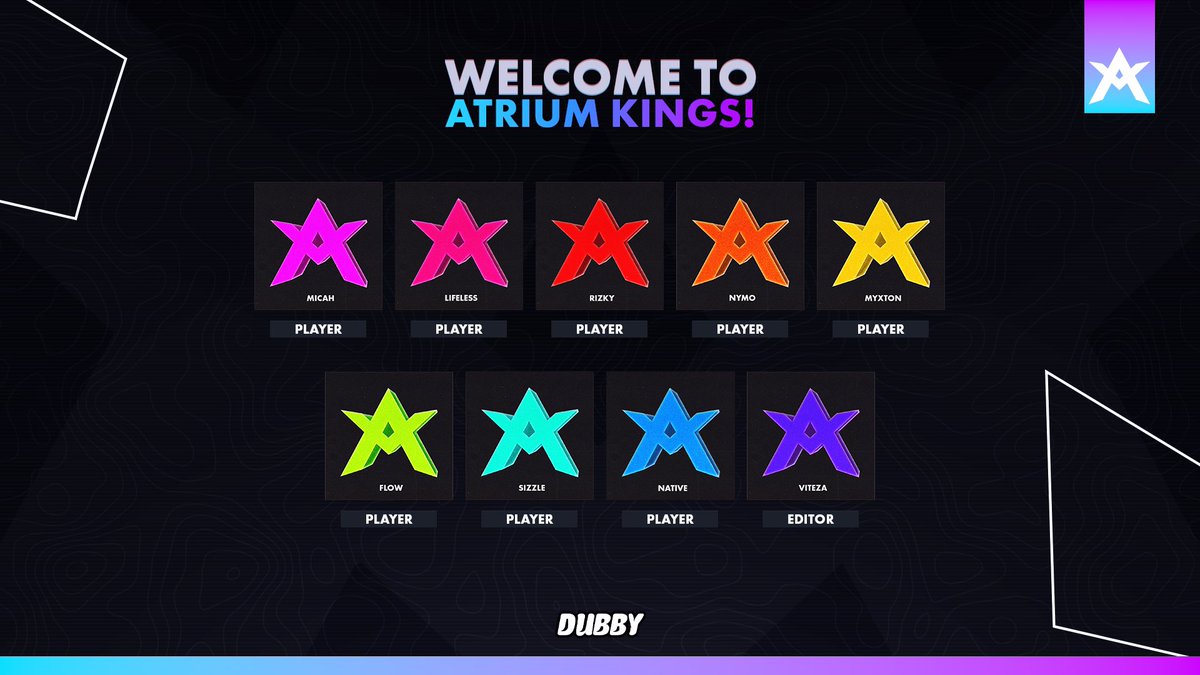AtriumKings's tweet image. Welcome the newest Atrium members, to the team👑

-@fcksaks 
-@deathskree 
-@Rizkyog 
-@_Nymo96 
-@Myxton 
-@JohnFlowy 
-@vSizzle 
-@nativethegod 
-@VELOZITY_9