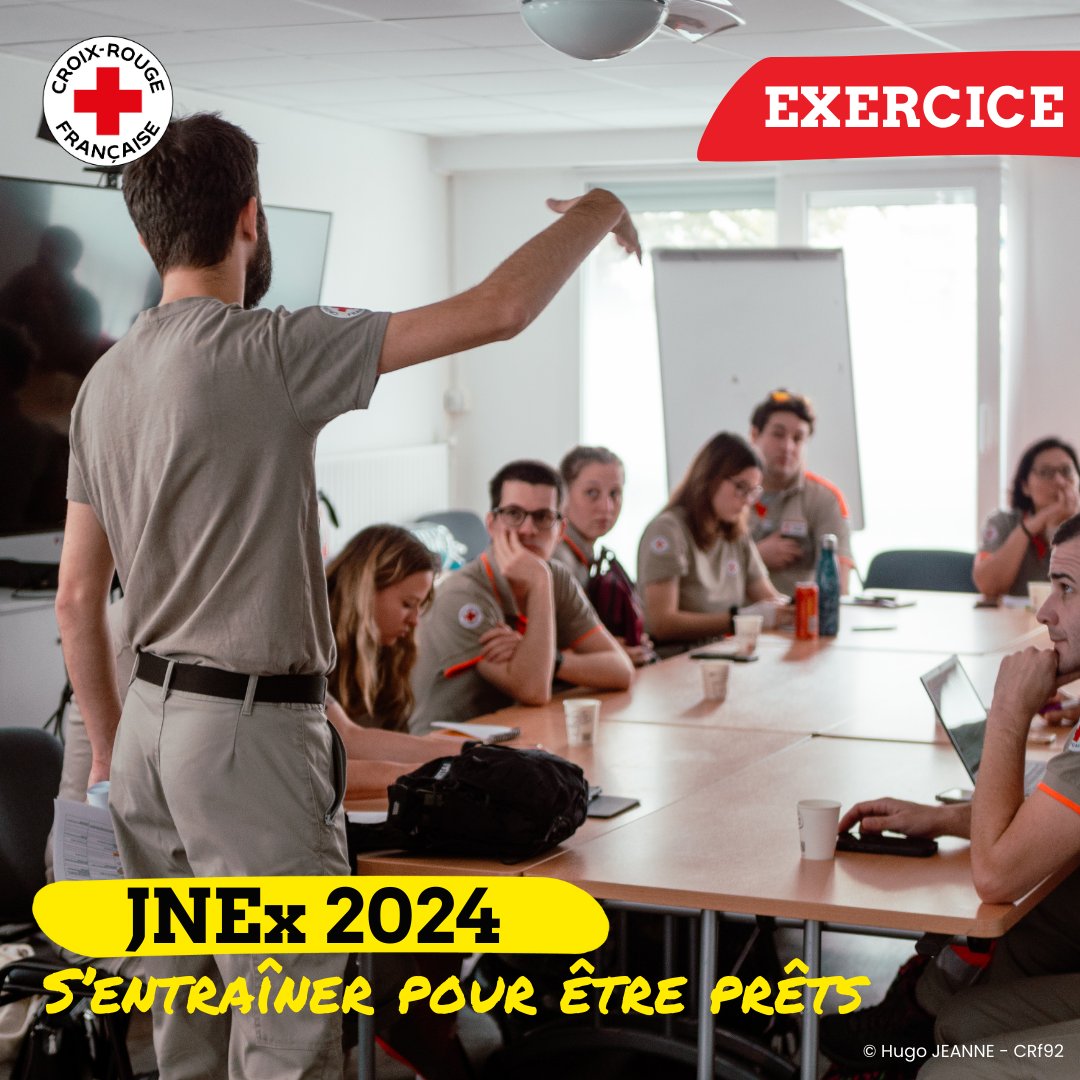 CroixRouge92's tweet photo. [#JNEX2024] Aujourd'hui, 2️⃣0️⃣ bénévoles participaient à la Journée Nationale d'EXercices 2024 permettant d'apprendre à faire face à des situations d’exception, d'acquérir des réflexes et de renforcer la culture de la gestion de crise au sein de la @CroixRouge ⛑️ [1/2] https://t.co/M4nIdiztvH