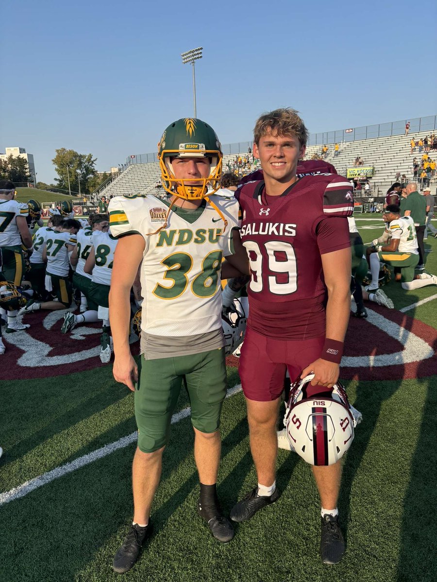 Punt 21 Kicking Services (@punt_21) on Twitter photo Great to see <a href="/eli_ozick/">Eli Ozick</a> of <a href="/NDSUfootball/">NDSU Football</a> go up against <a href="/tanner_trachsel/">Tanner Trachsel</a> of <a href="/SIUSalukis/">Saluki Athletics</a>. Both from local schools in the KC area and train with each other in the offseason
<a href="/WOWKCfootball/">WOWKC</a> | <a href="/sportsinkansas/">Sports in Kansas</a> | <a href="/kickerupdate/">Kicker Update</a> | <a href="/devin_anctil/">Devin Anctil</a> Great to see <a href="/eli_ozick/">Eli Ozick</a> of <a href="/NDSUfootball/">NDSU Football</a> go up against <a href="/tanner_trachsel/">Tanner Trachsel</a> of <a href="/SIUSalukis/">Saluki Athletics</a>. Both from local schools in the KC area and train with each other in the offseason
<a href="/WOWKCfootball/">WOWKC</a> | <a href="/sportsinkansas/">Sports in Kansas</a> | <a href="/kickerupdate/">Kicker Update</a> | <a href="/devin_anctil/">Devin Anctil</a>