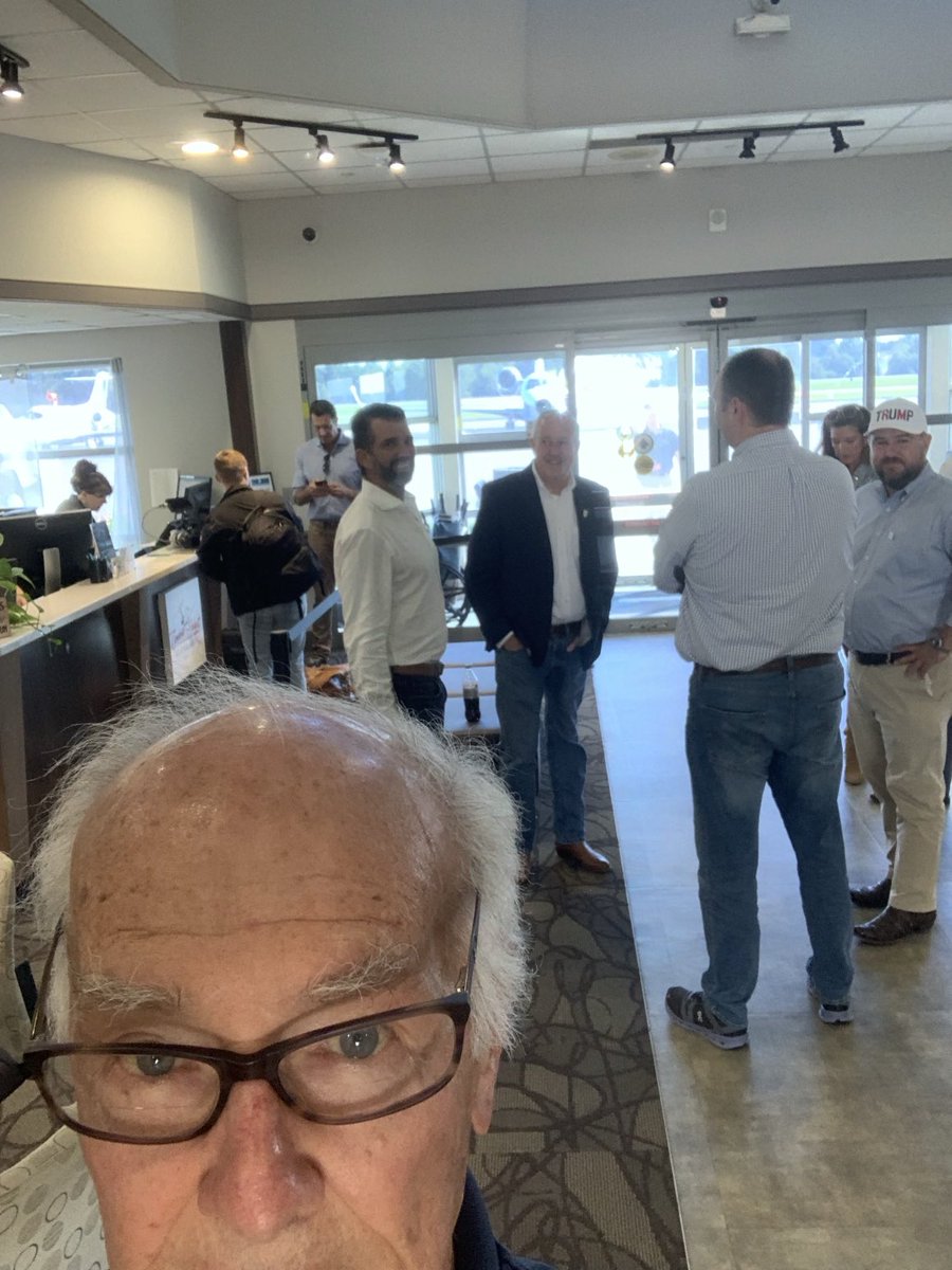 I got a chance to shake hands with Don Junior and Michael Watley at the Concord airport after flying two UNCC Air Force ROTC cadets.