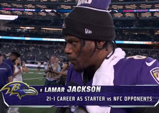 3PeatUCLWinners's tweet image. The whole NFC should just call Lamar Jackson &quot;Daddy&quot;
#NFL #WASvsBAL #Ravens #RavensFlock
