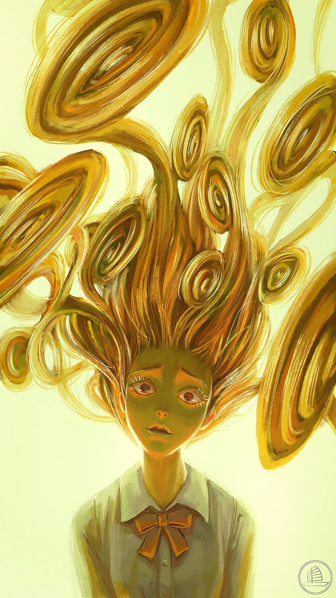 xiaofanchuanart's tweet image. Artober Day 13 - Uzumaki #artober #halloween #HorrorArt #Uzumaki #junjiito