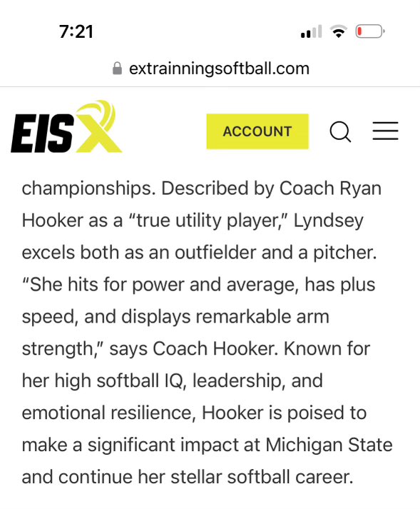 HookerLyndsey's tweet photo. Thank you @ExtraInningSB for the recognition! 
@HotshotsNaudin @MSU_Softball @wghs_softball @PWRLabTX @Gosset41 https://t.co/tLnM3ao1qR
