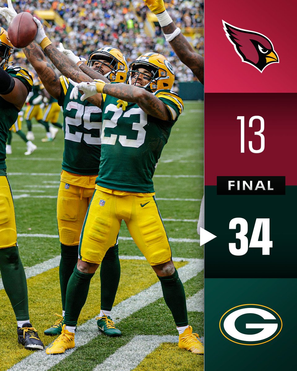FINAL: Jordan Love throws 4 TDs as <a href="/packers/">Green Bay Packers Football Club</a> improve to 4-2! #AZvsGB