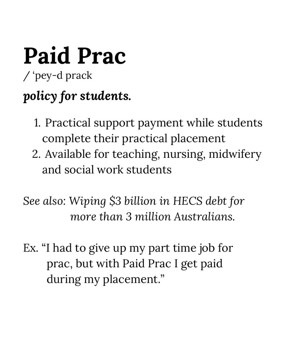 Paid Prac is derived from the Albanese Labor Government, its first known use was in 2024.