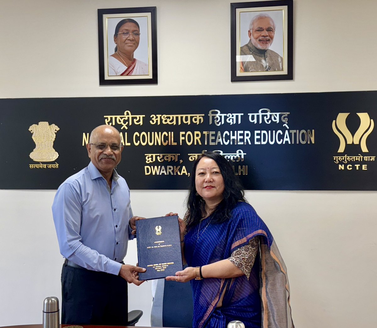 NCTE_Official's tweet image. A delegation from #AWES led by Maj. Gen. PR Murali met Chairperson and Member Secretary NCTE on 9.10.2024. The discussion was majorly around new regulatory reforms brought by NCTE in light of #NEP2020, #ITEP, #NMM &amp;amp; #NPST.