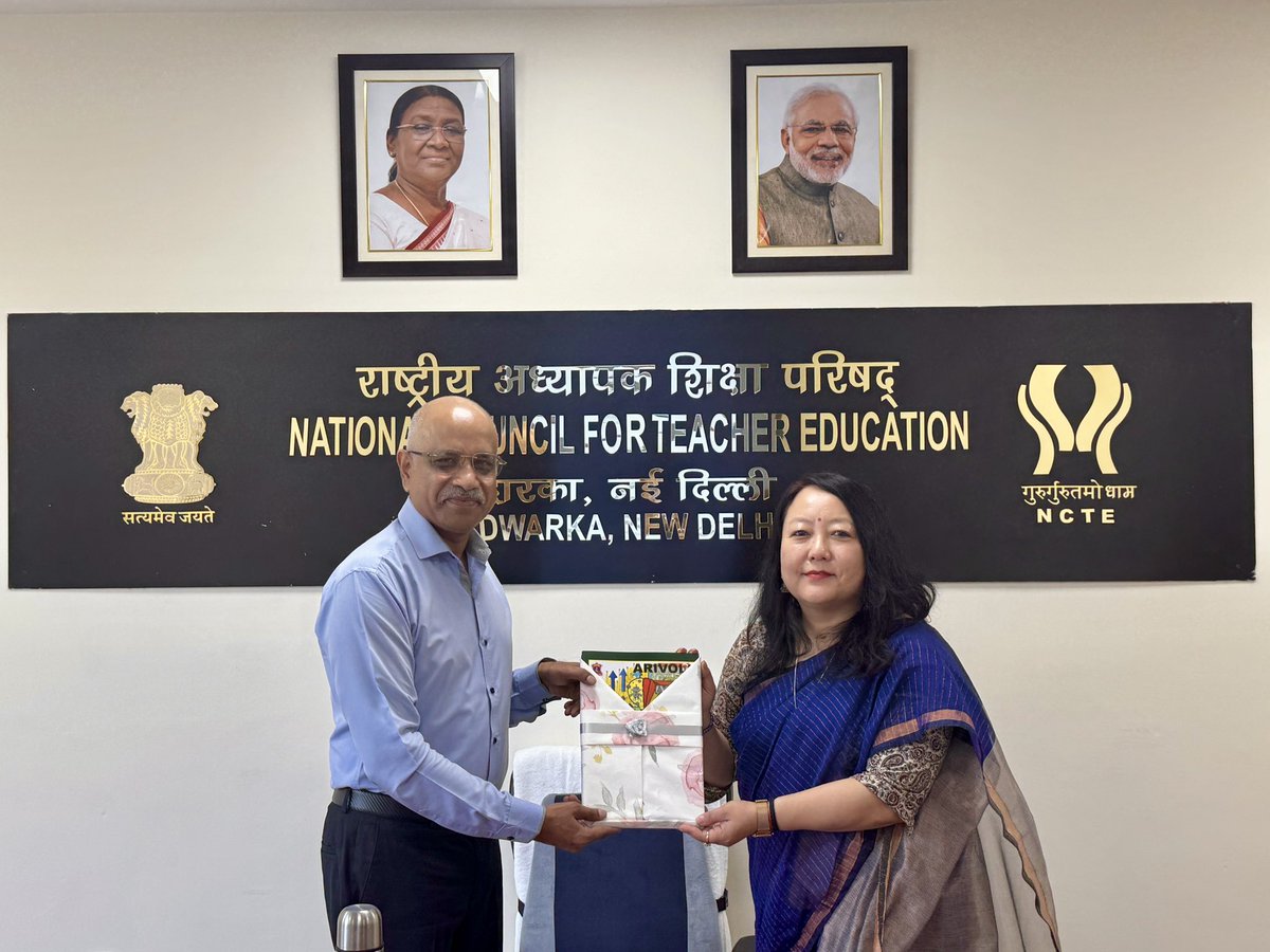 NCTE_Official's tweet image. A delegation from #AWES led by Maj. Gen. PR Murali met Chairperson and Member Secretary NCTE on 9.10.2024. The discussion was majorly around new regulatory reforms brought by NCTE in light of #NEP2020, #ITEP, #NMM &amp;amp; #NPST.