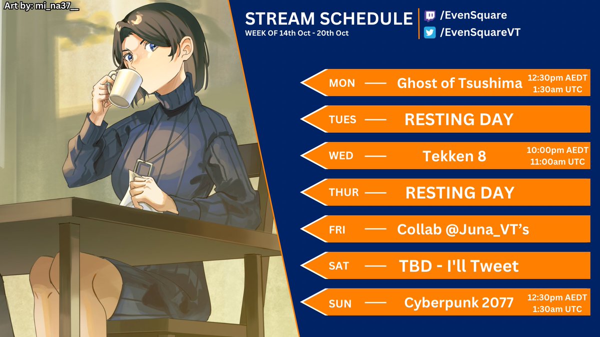 New schedule going up yo! Bringing back some more Tekken and yo yo doing a collab with ya girl....playing horror games.... oh boy

#ENVtuber #Vtuber