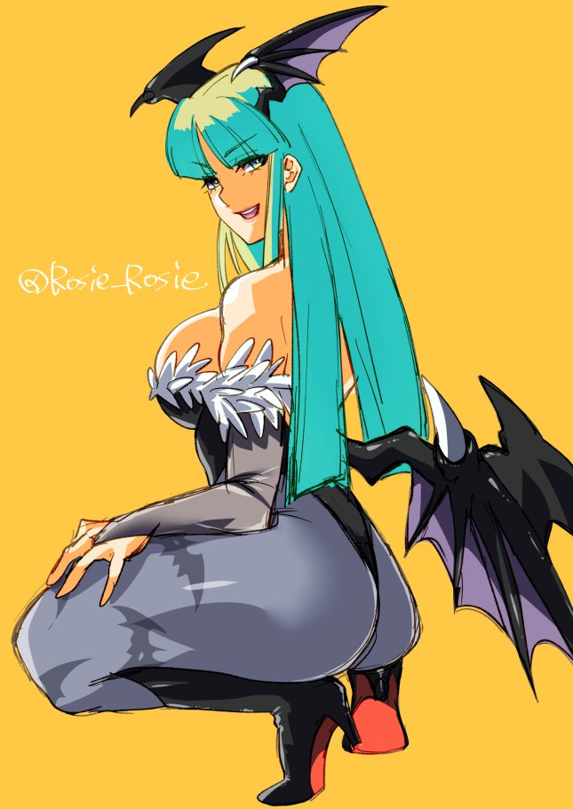 最近黄色の背景が多いなと思いつつ今日のモリガン様