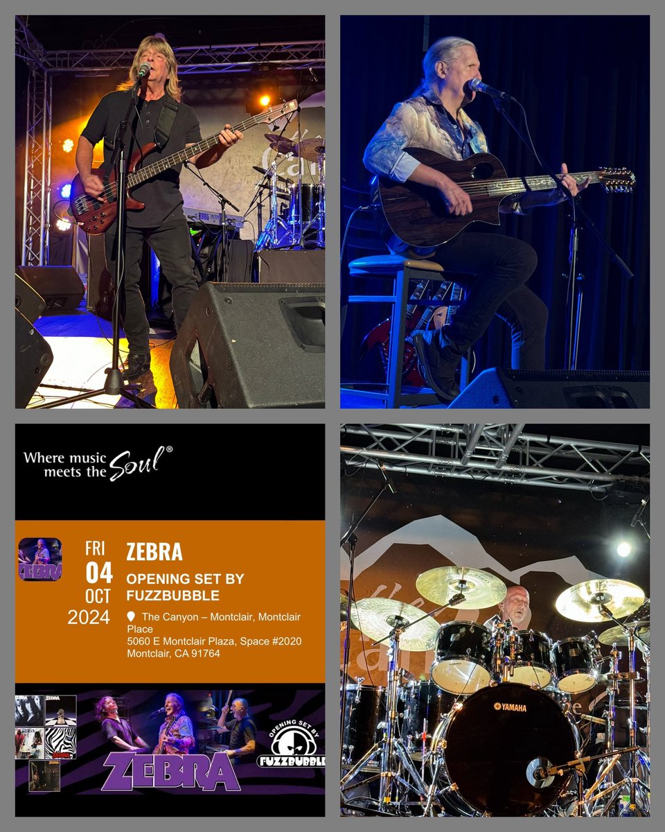 rcarbo27's tweet photo. @ZebraBand @LoadedConcerts Thanks for the West Coast 2024 return, and three kick-ass shows! Wow! 🦓
It's always a blast seeing the band and road crew, a great bunch of guys, and reminiscing with our many Long Island friends at the shows.
Shoutout to Fuzzbubble for their amazing set each night! https://t.co/p8zv5oYaFL