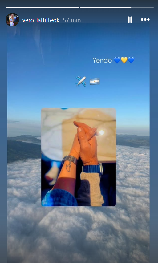 ✈️Rumbo a Buenos Aires.

📸La historia que subió Vero Laffitte, pareja de Fernando #Gago.
