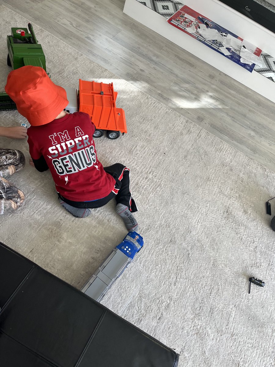The 5 year old self-proclaimed “super genius” put his shirt on backwards today 🤦🏼‍♂️