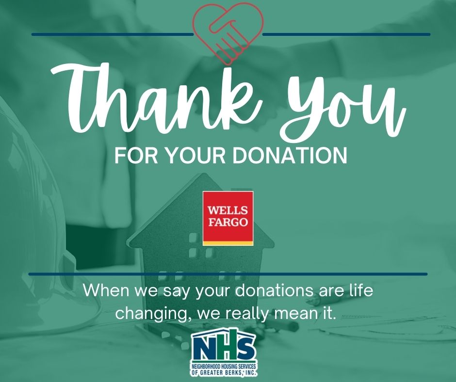 Thank you, Wells Fargo, for your continued support to our mission and vision. With your commitment, we are able to help more and more families gain financial empowerment.

#thankyou #nhsgb #berkscounty #neighborshelpingneighbors #community #wellsfargo #greaterberks