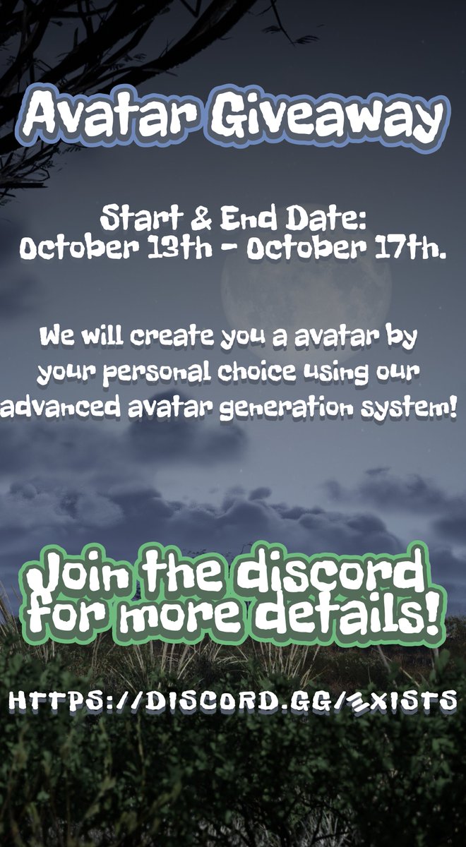 🎉 — We are thrilled to announce our new giveaway, where 5 different winners will have the incredible opportunity to have their own custom avatar using our advanced avatar generation system! (The Community manager will create the avatars for you.) This is your chance to bring
