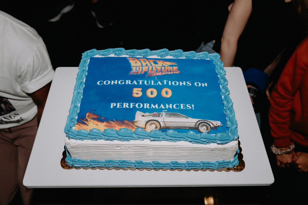 BTTFBway's tweet photo. Now THIS is heavy! Today is our 500th performance of Back to the Future on Broadway! https://t.co/waEopuitcs