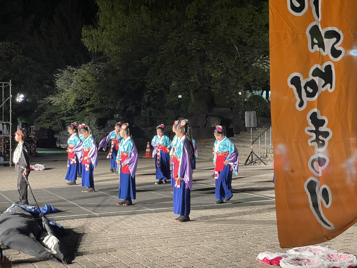 wgmm_abu's tweet image. 勾当台公園、ライトアップ演舞の港北MATURIっ子さん！

楽しそうに演舞してて感動しました！

長町会場の総踊り、わざわざ来てくれてありがとうございます😊