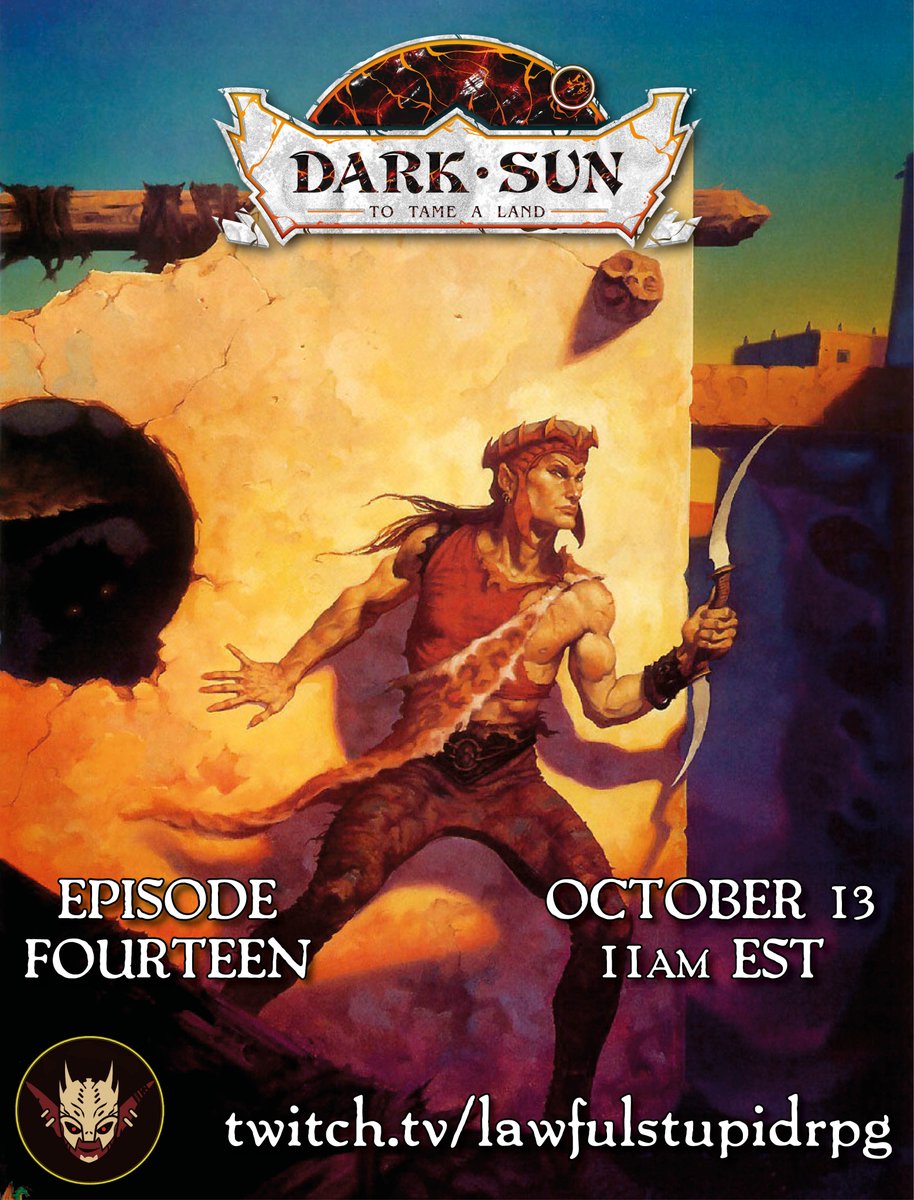 📢LIVE NOW! (Starting a little late)

Come join us for DarkSun ! Session 14 of our AD&amp;D adventure!  twitch.tv/LawfulStupidRPG