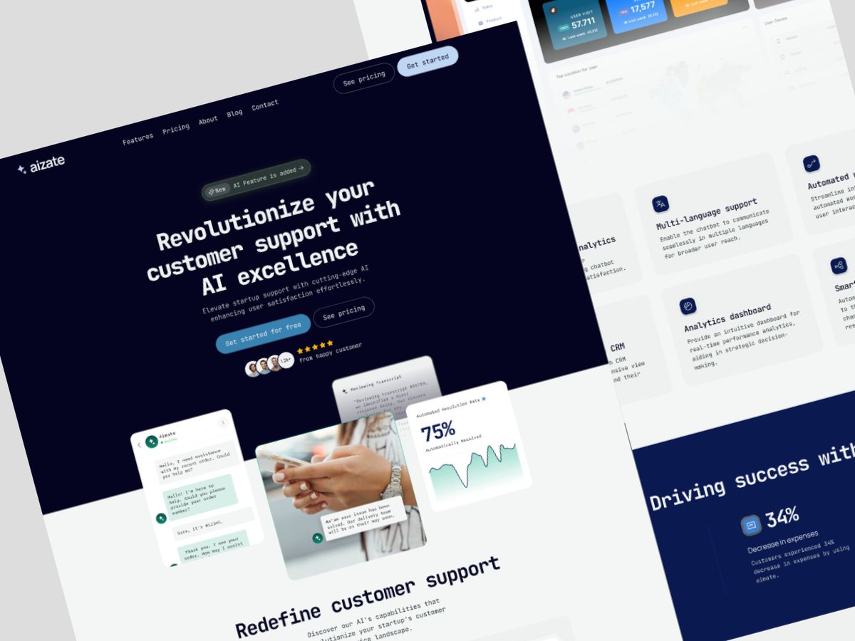 UXuihasib's tweet photo. Exciting News!

I have designed an AI-powered customer support web ui  UI 

Check it out here
https://t.co/y8YwLHb9vu

For project inquiries, visit my website: 💌 https://t.co/2EKJQ4PCFe

#AIInCustomerSupport
#AIPoweredSupport
#AIUXDesign
#AIForCustomerService
#AIChatbotDesign https://t.co/NWX5iJZNXZ
