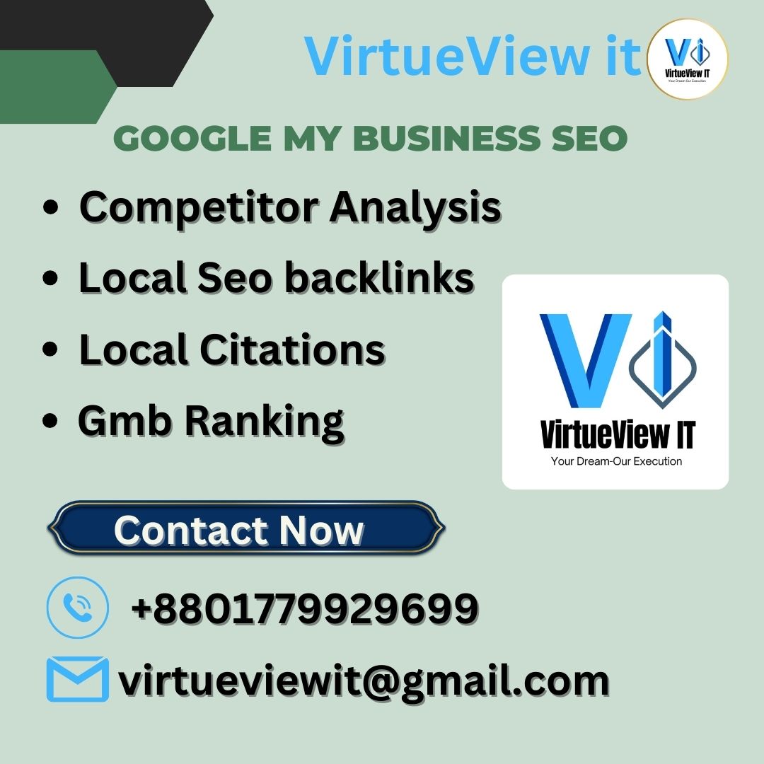 virtueviewit's tweet photo. Boost your business's visibility with expert Google My Business SEO! se! #GMBSEO #LocalSEO #GoogleMyBusiness #SEOExpert #GoogleRanking #BusinessVisibility #LocalBusiness #SEOConsulting #DigitalMarketing #VertueviewIT #GoogleMapsMarketing #BusinessOptimization #GrowYourBusiness https://t.co/M0TAmuz54S