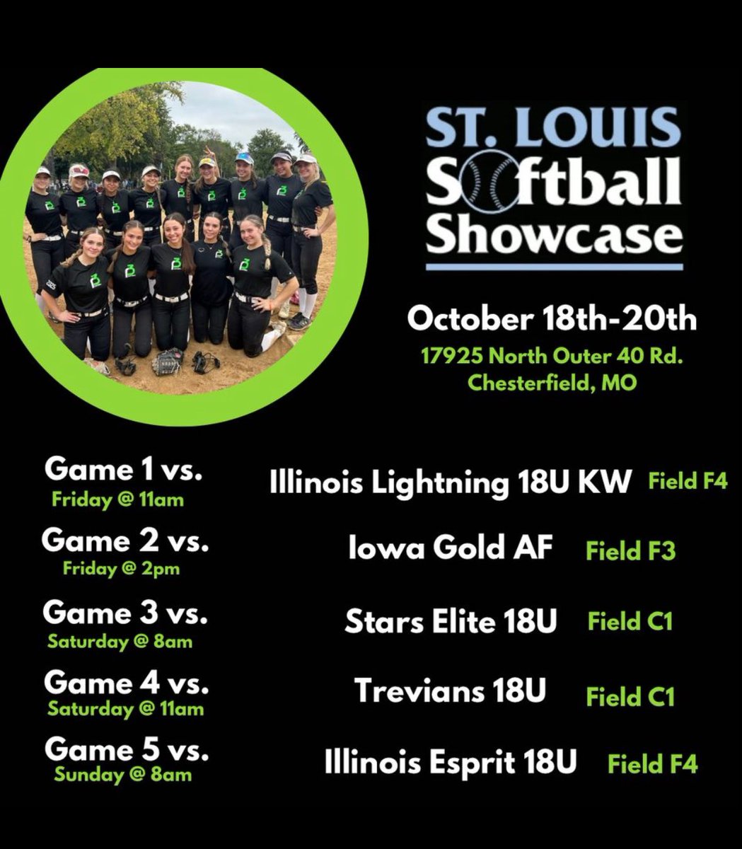 Heading to St. Louis this week!! Here is our schedule. <a href="/PNWSoftball/">PNW Softball</a> <a href="/SoftballMvcc/">MVCC SOFTBALL</a> <a href="/TrollsSoftball/">Trinity Christian Softball</a> <a href="/SXUsoftball/">SXU Softball</a> <a href="/BradleySoftball/">Bradley Softball</a> <a href="/BenUSoftball/">Benedictine Softball</a> <a href="/TopPreps/">TOP PREPS - SPORTS NEWS, INTERVIEWS, & GRAPHICS</a>