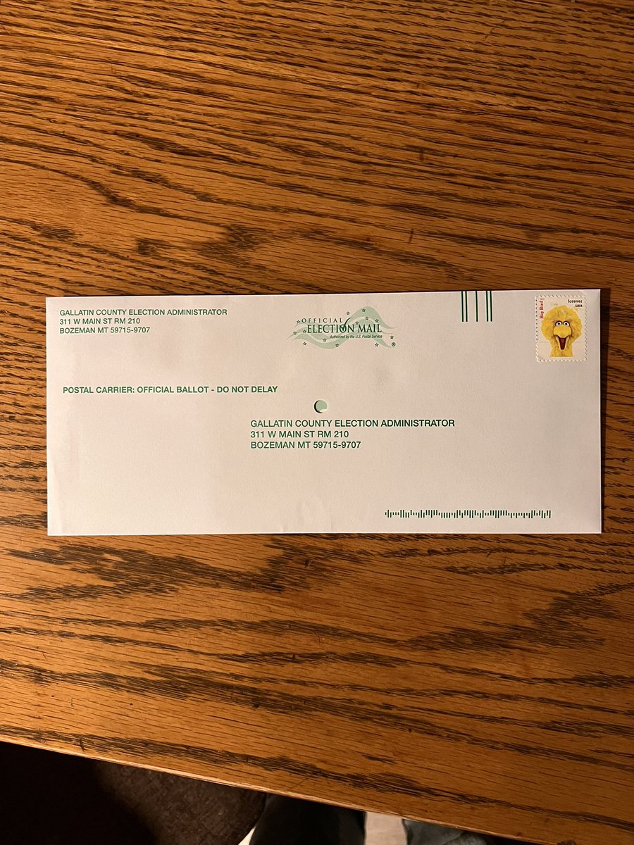 Joe_R_Hancock's tweet photo. I don’t want anyone to have to wonder which candidates or causes I supported during the 2024 election, so here is my ballot, ready to fly away to the Elections Office. #MTPol #BeTheChange https://t.co/oNzDtGTXU5