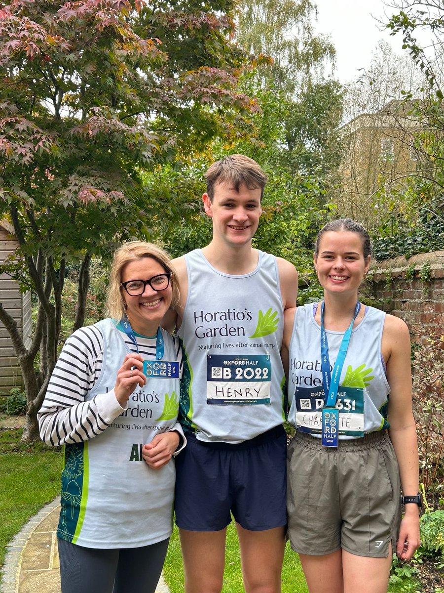 Victoria Oliver (@voliver123) on Twitter photo The team is back together again. Well done <a href="/alex_dabek/">Alex Dabek</a> <a href="/henry_ramsay1/">Henry Ramsay</a> <a href="/charlotte_jose/">Charlotte Jose</a> for completing the Oxford Half Marathon in support of <a href="/HoratiosGarden/">Horatio's Garden Charity</a>
Great work everyone!!! The team is back together again. Well done <a href="/alex_dabek/">Alex Dabek</a> <a href="/henry_ramsay1/">Henry Ramsay</a> <a href="/charlotte_jose/">Charlotte Jose</a> for completing the Oxford Half Marathon in support of <a href="/HoratiosGarden/">Horatio's Garden Charity</a>
Great work everyone!!!