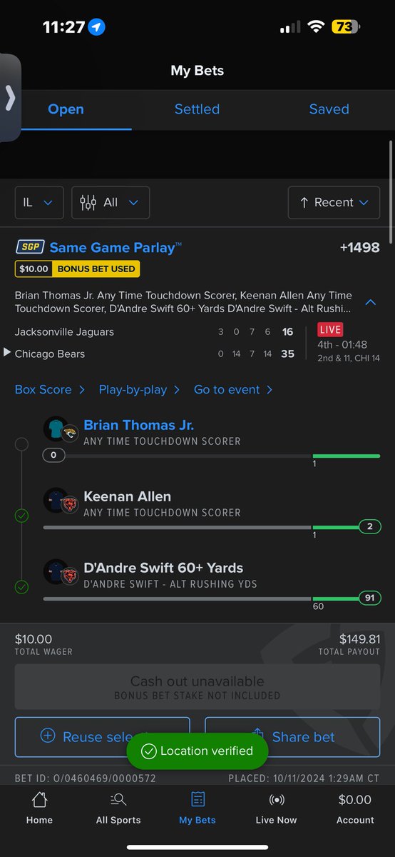 BManey95's tweet photo. Brian Thomas jr dropping the ball in the end zone cost me my parlay 😭 https://t.co/8DRSWrjkSH
