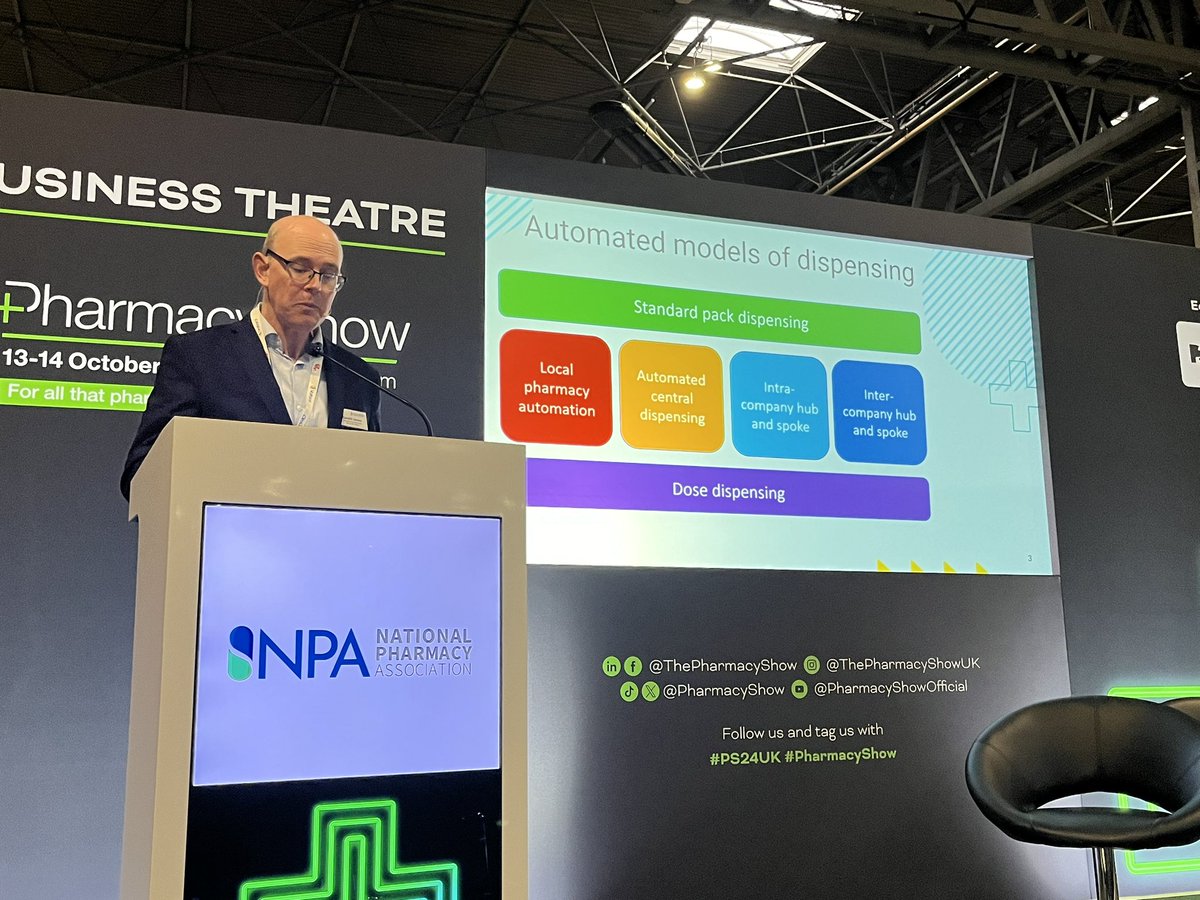 David Lipanovic (@lipanovicd) on Twitter photo Despite government delays in implementation of the hub and spoke dispensing model beyond Jan 2025, <a href="/GarethNPA/">Gareth Jones</a> says he still expects the change to happen in 2025.
#PharmacyShow #PS24UK <a href="/pharmacyshow/">The Pharmacy Show</a>
<a href="/PJOnline_News/">The Pharmaceutical Journal</a> Despite government delays in implementation of the hub and spoke dispensing model beyond Jan 2025, <a href="/GarethNPA/">Gareth Jones</a> says he still expects the change to happen in 2025.
#PharmacyShow #PS24UK <a href="/pharmacyshow/">The Pharmacy Show</a>
<a href="/PJOnline_News/">The Pharmaceutical Journal</a>