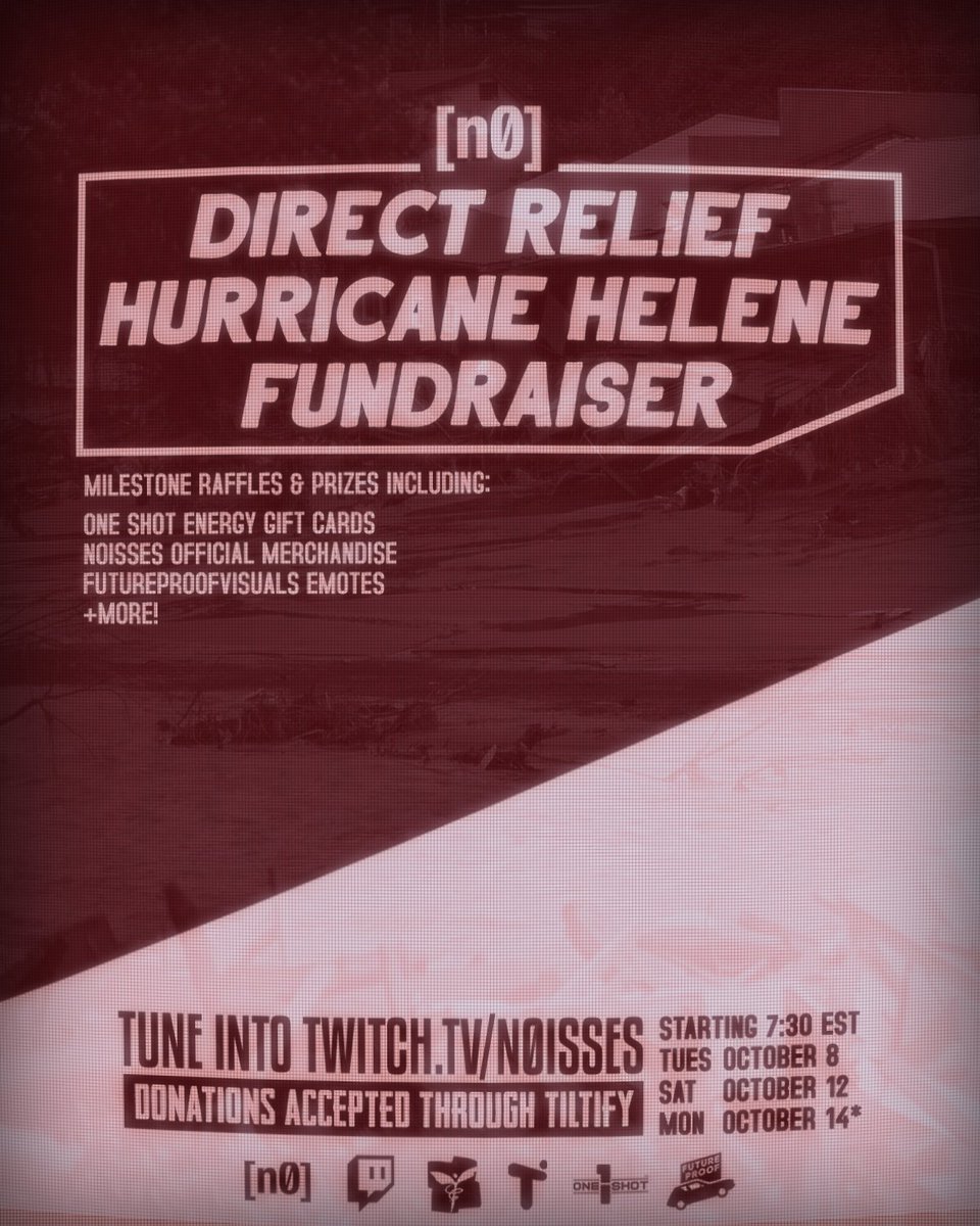 We hit $720 raised for <a href="/DirectRelief/">Direct Relief</a> so far, with one more stream left! Going live tomorrow afternoon for my birthday stream, and it'll be the last chance to hit that $1k donation goal! Hope to see you all there!

Hurricanes suck btw