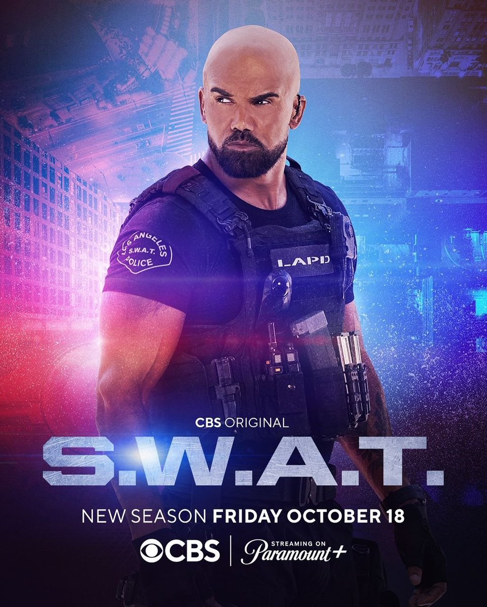 VHR_STAR's tweet photo. ⭐ #CBSOriginal Series #SWAT S8 Streaming From 18 October On #CBSTV & #ParamountPlus
• Cast - #ShemarMoore, #LinaEsco, #KennyJohnson, #JayHarrington, #AlexRussell, #StephanieSigman, #PatrickStEsprit, #PeterOnorati, #RochelleAytes
#SWATSeason8 https://t.co/nDNMLKKtf7
