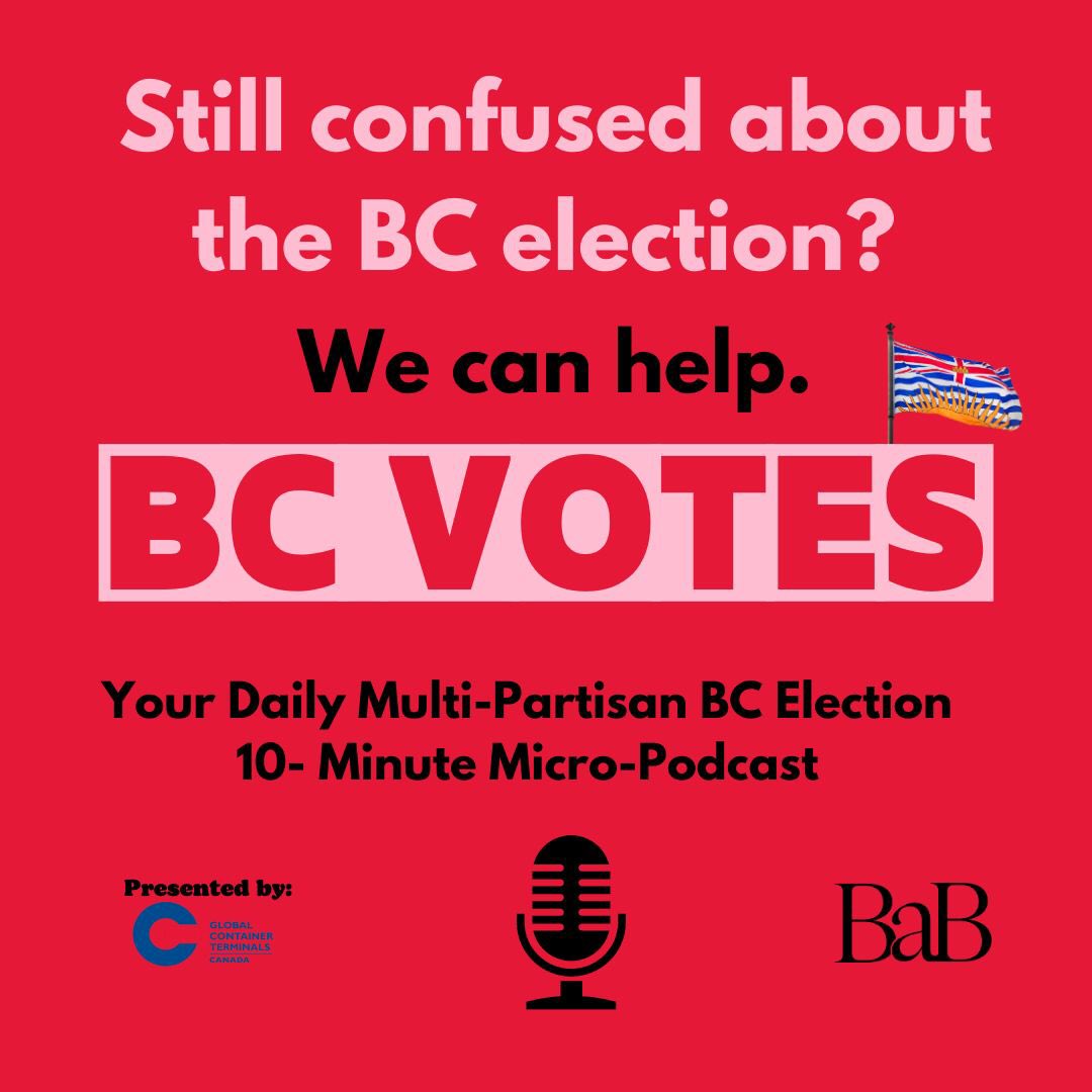 It’s almost e-day! Make sure you are up to date on the lates election info. Subscribe now! podcasts.apple.com/ca/podcast/bc-…