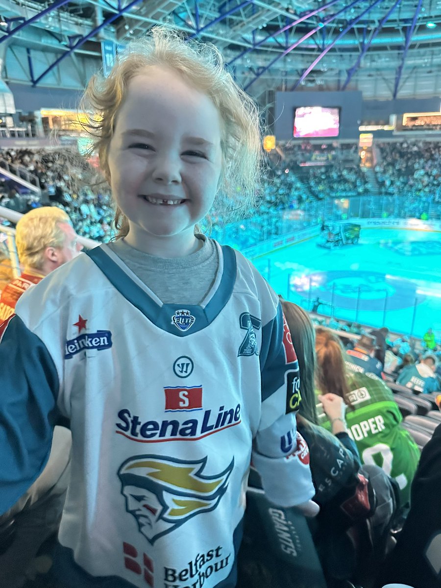 First <a href="/belfastgaints/">Belfastgaints</a> home game of the season and a new jersey, a happy girl! #giantsselfie