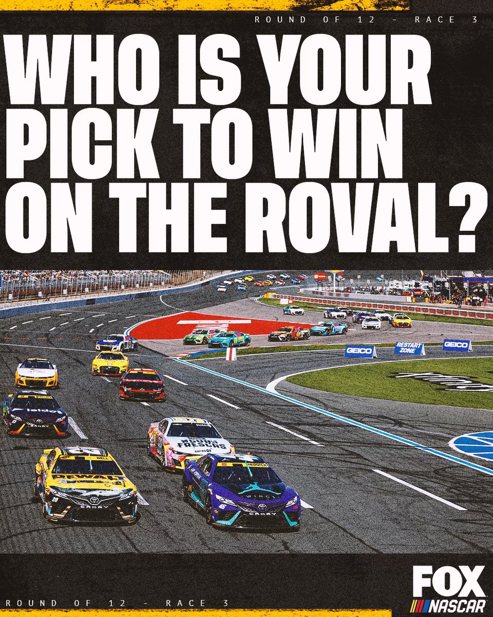 NASCARONFOX's tweet image. Who gets it done in Charlotte? 🏆🏁