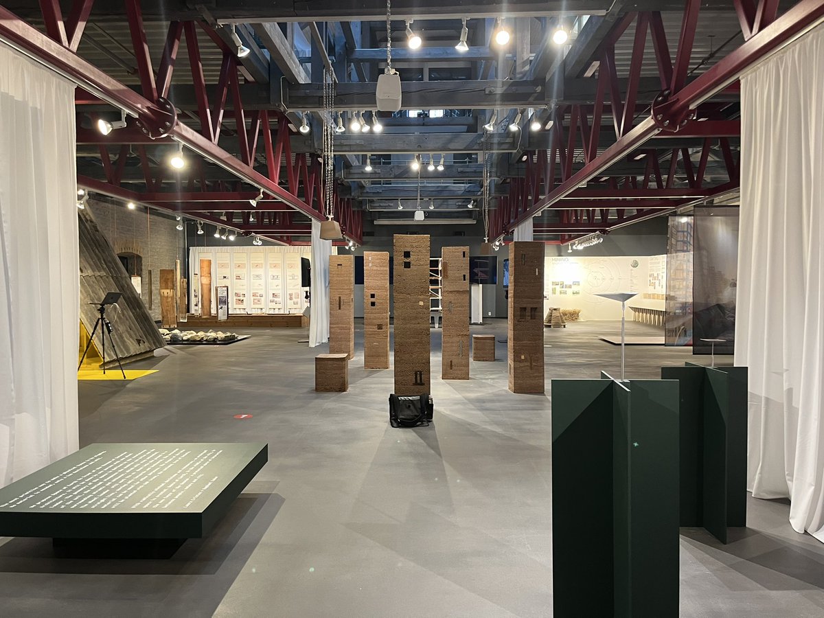 Curators team at the opening of TAB. Tallinn Architecture Biennale. Tallinna arhitektuuribiennaal: Resources for a Future with Anhelina L Starkova, Jaan Kuusemets and Daniel A. Walser. During the opening sprachen  of the exhibition. #danielwalser #anhelinastarkova #jaankuusemets