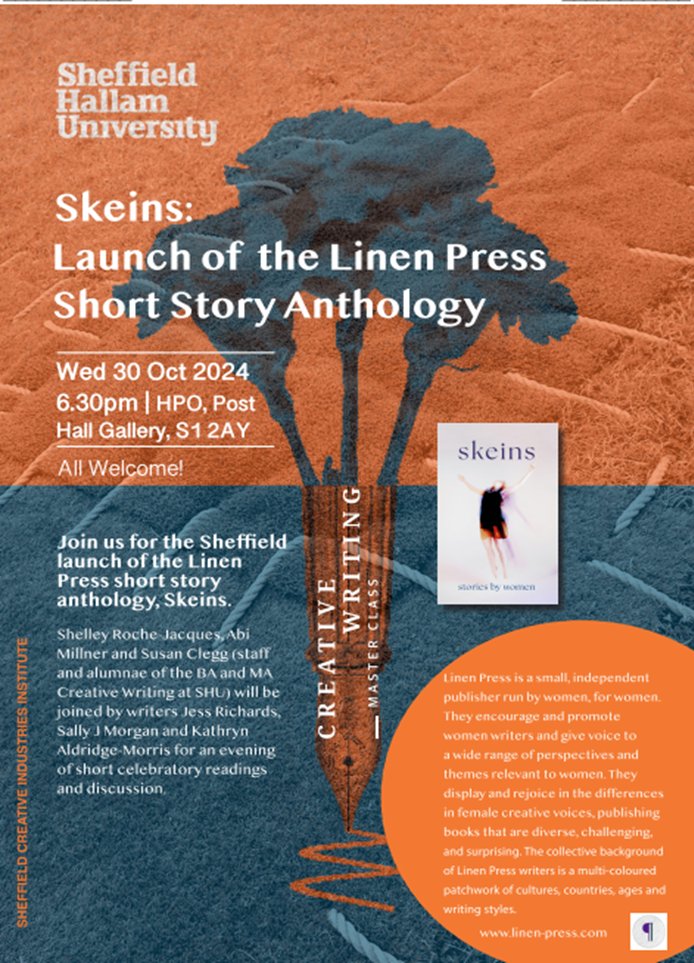 Shelley Roche-Jacques (@rochejacques) on Twitter photo Join us for the Sheffield launch of <a href="/LinenPressBooks/">Linen Press</a> short story anthology 'Skeins'. The event is part of the <a href="/sheffhallamuni/">Sheffield Hallam University</a> Creative Writing masterclass series. Join us for the Sheffield launch of <a href="/LinenPressBooks/">Linen Press</a> short story anthology 'Skeins'. The event is part of the <a href="/sheffhallamuni/">Sheffield Hallam University</a> Creative Writing masterclass series.