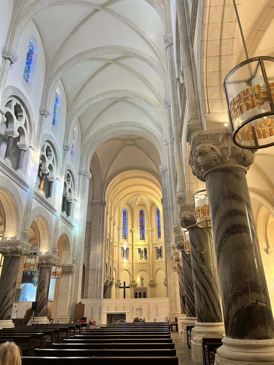 Day 2 in Lourdes, tour round saint Bernadette’s home, where she was baptised, her birth certificate and the new chapel in which was built after the old parish burned down.