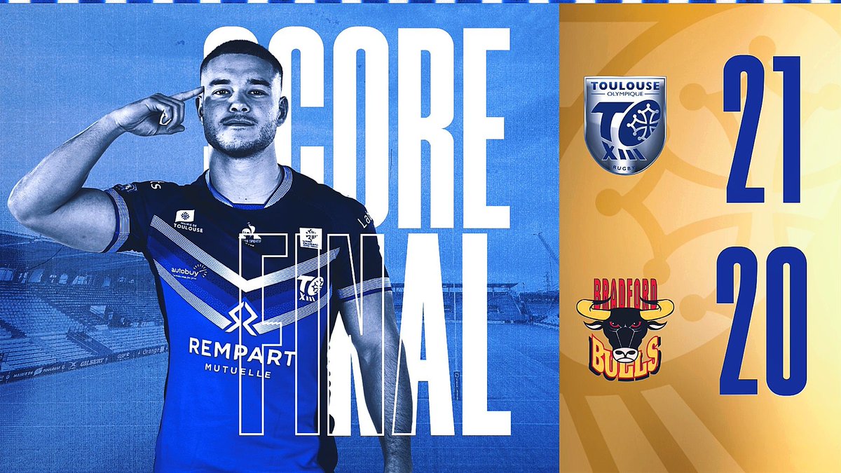 𝐃𝐈𝐑𝐄𝐂𝐓𝐈𝐎𝐍 𝐋𝐀 𝐅𝐈𝐍𝐀𝐋𝐄 !

Nous irons à Wakefield samedi prochain, pour jouer une nouvelle finale ! 👊

#TOgether 🔵⚪