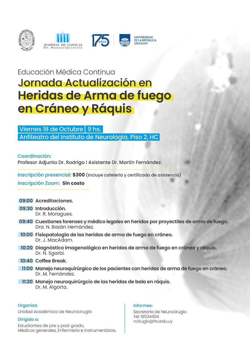 Faltan 5 días!! No olvide de inscribirse. Plazo miércoles 16/10. Los esperamos